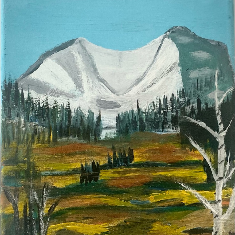 Mountain Landscape Canvas Art By Liliana.